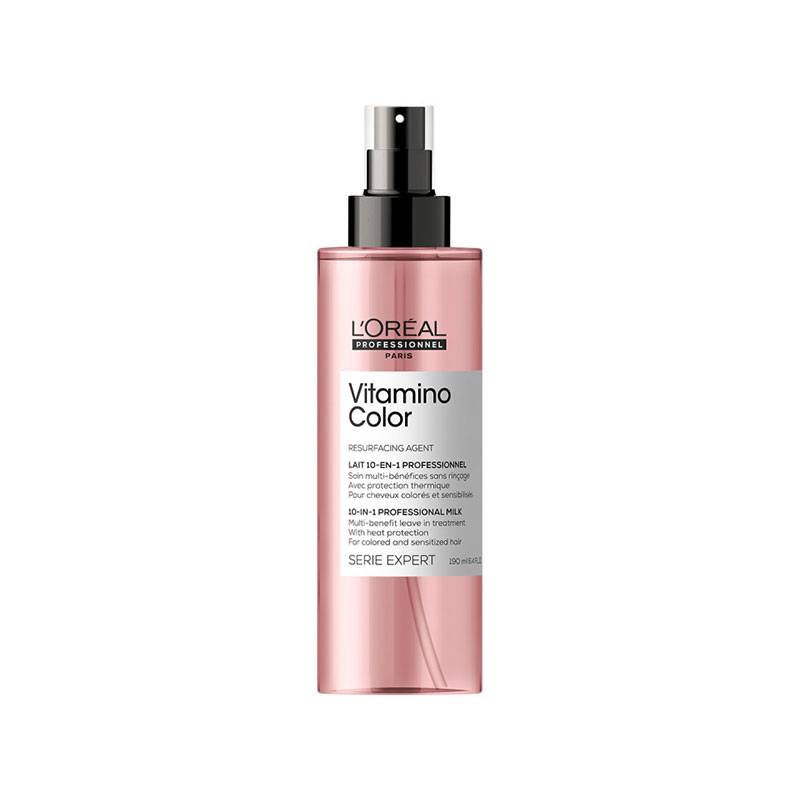 Lait 10-en-1 multi-bénéfices sans rinçage Vitamino Color de la marque L'Oréal Professionnel Contenance 190ml - 1