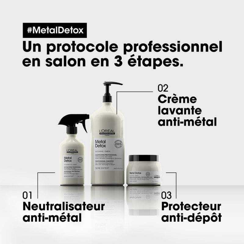 Shampoing Metal Detox de la marque L'Oréal Professionnel Contenance 300ml - 3