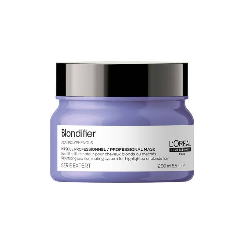 Masque nutritif et illuminateur Blondifier cheveux blonds ou méchés de la marque L'Oréal Professionnel Contenance 250ml - 1