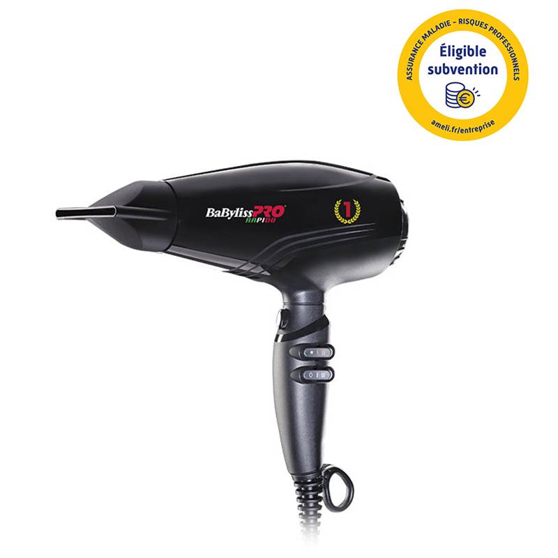 Sèche-cheveux Rapido Noir de la marque Babyliss Pro Contenance 399g - 2