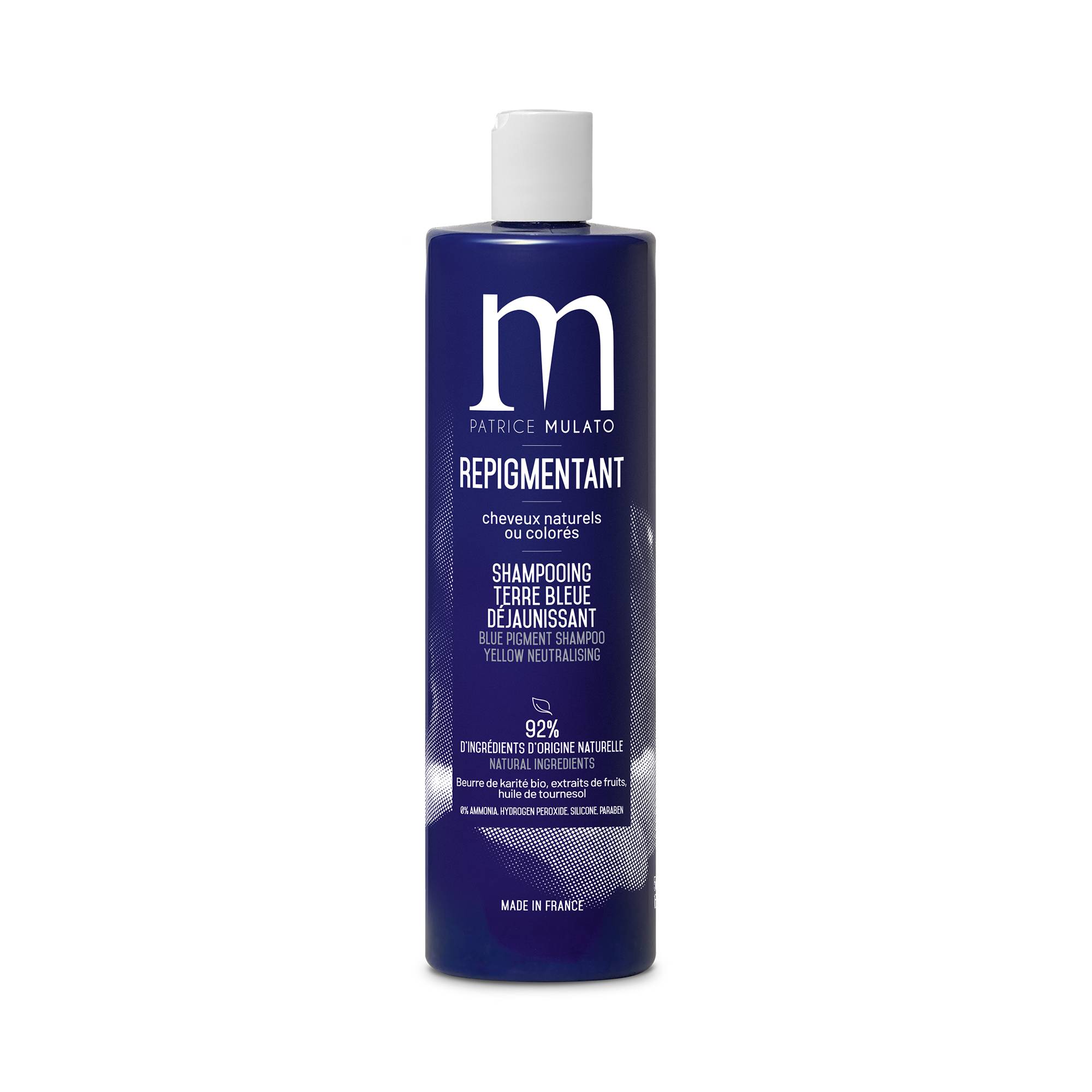 Shampooing repigmentant terre bleue de la marque Mulato Contenance 500ml - 1