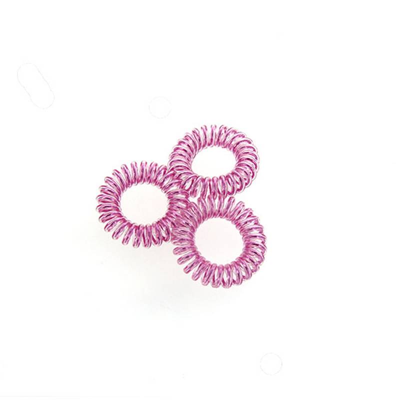 Hair ring Rose métallisé x3 de la marque Coiffeo - 1