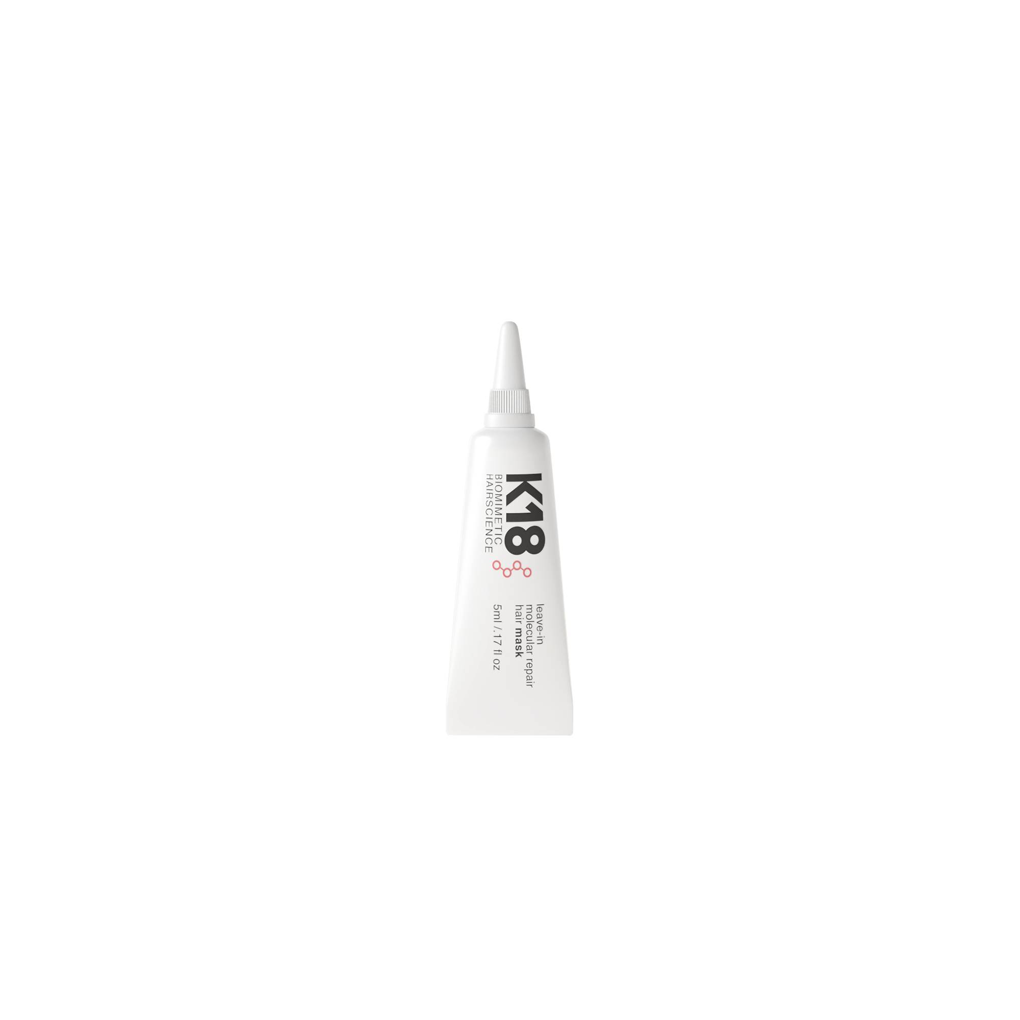 Masque sans rinçage réparation moléculaire Hair Mask 1 dose de la marque K18 Biomimetic HairScience Contenance 5ml - 1