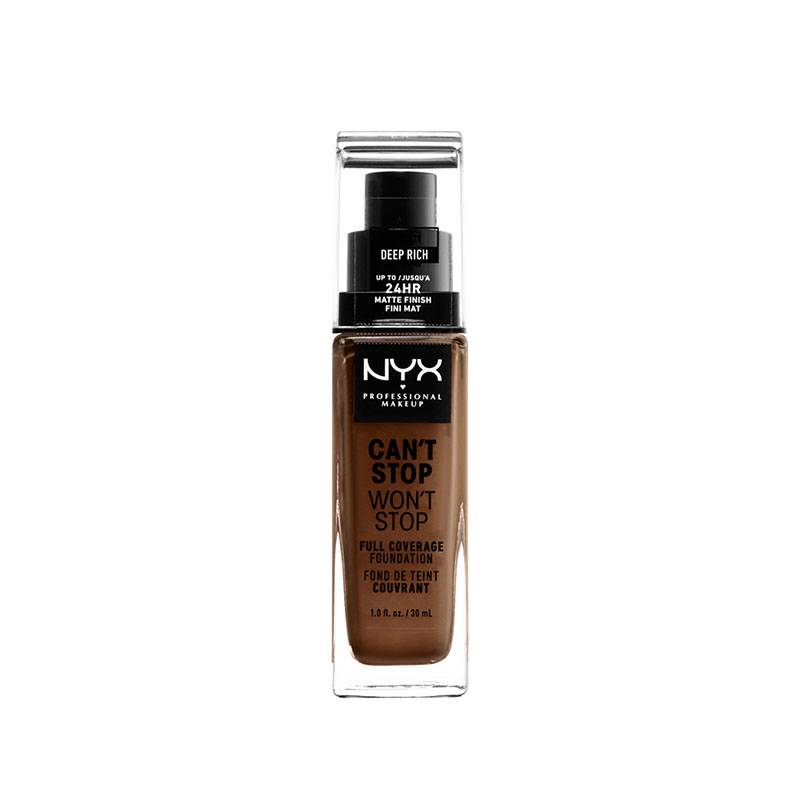Fond de teint liquide Can't Stop Won't Stop - Deep Rich de la marque NYX Professional Makeup Contenance 30ml - 1