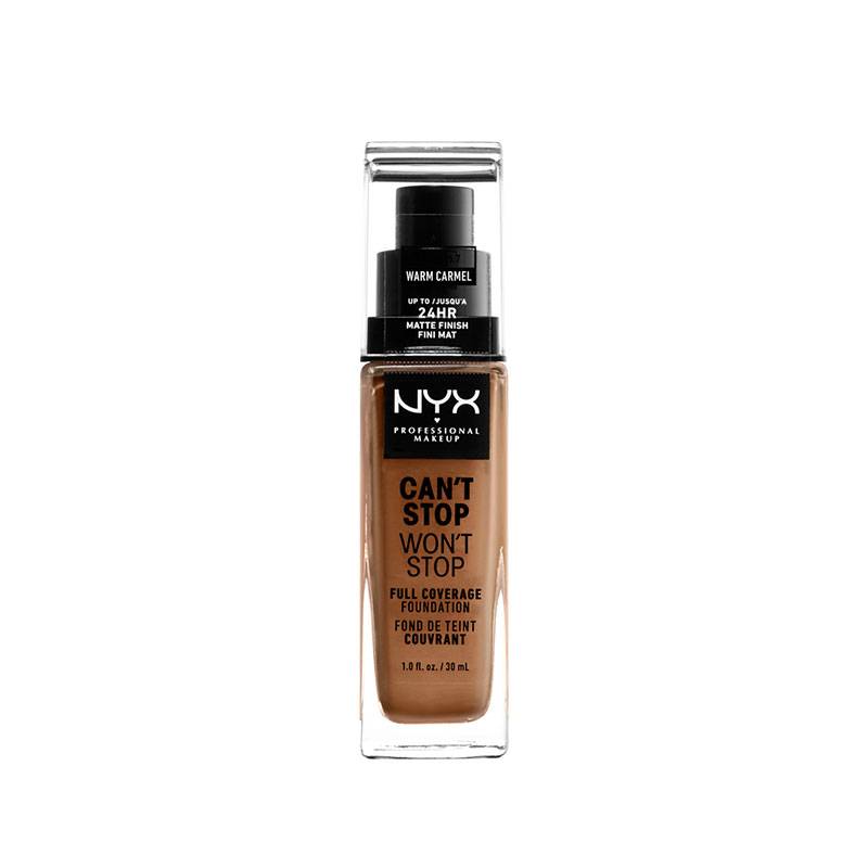 Fond de teint liquide Can't Stop Won't Stop - Warm Caramel de la marque NYX Professional Makeup Contenance 30ml - 1