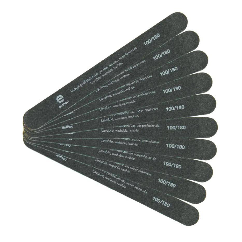 Limes droites 100-180 Noires x10 de la marque Estheo - 1