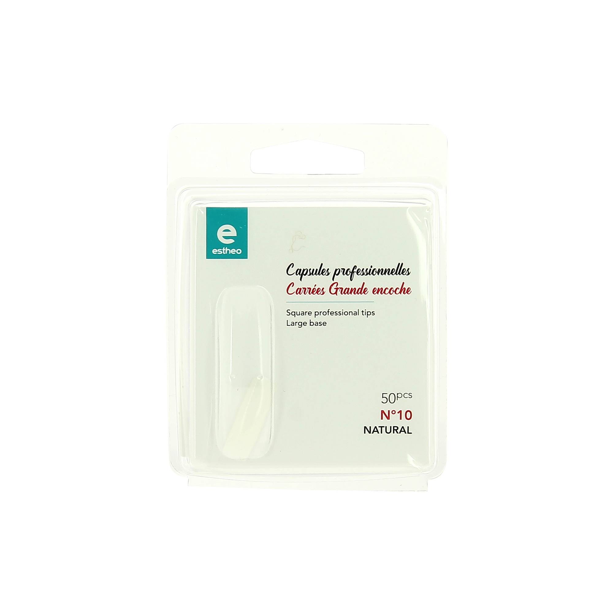 50 capsules prof. universelles carrees n°10 grande encoche naturel de la marque Estheo - 1