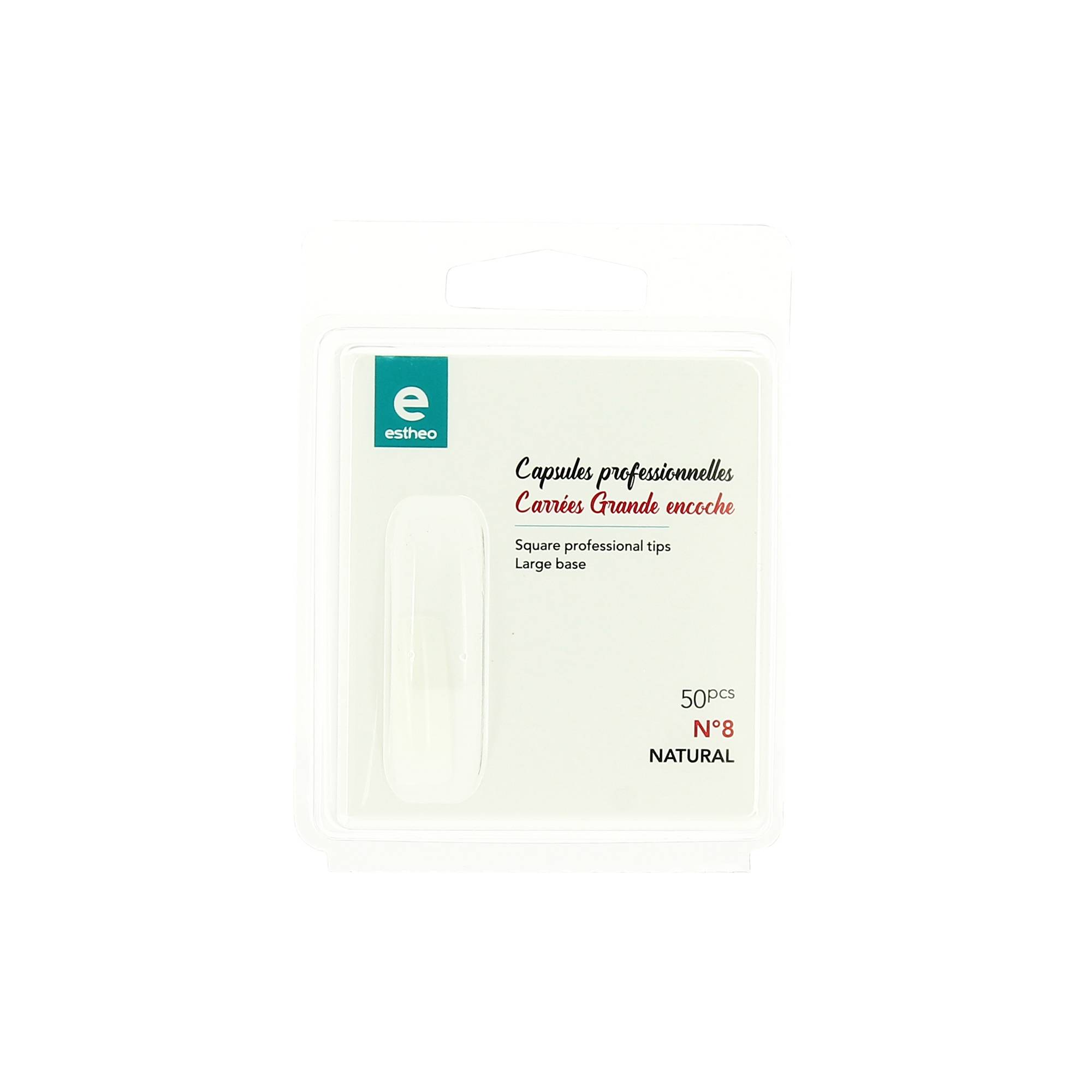 50 capsules prof. universelles carrees n°8 grande encoche naturel de la marque Estheo - 1