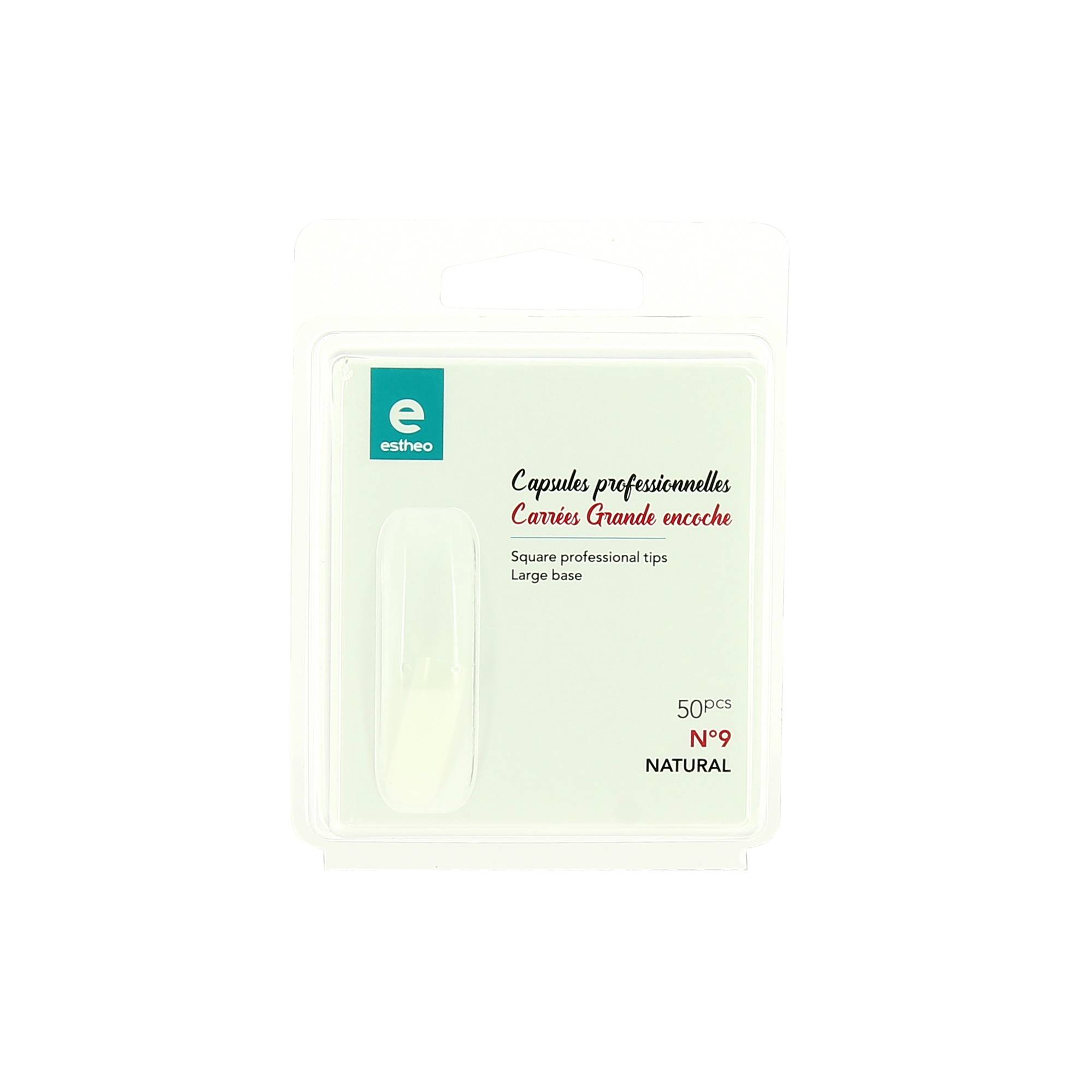 50 capsules prof. universelles carrees n°9 grande encoche naturel de la marque Estheo - 1