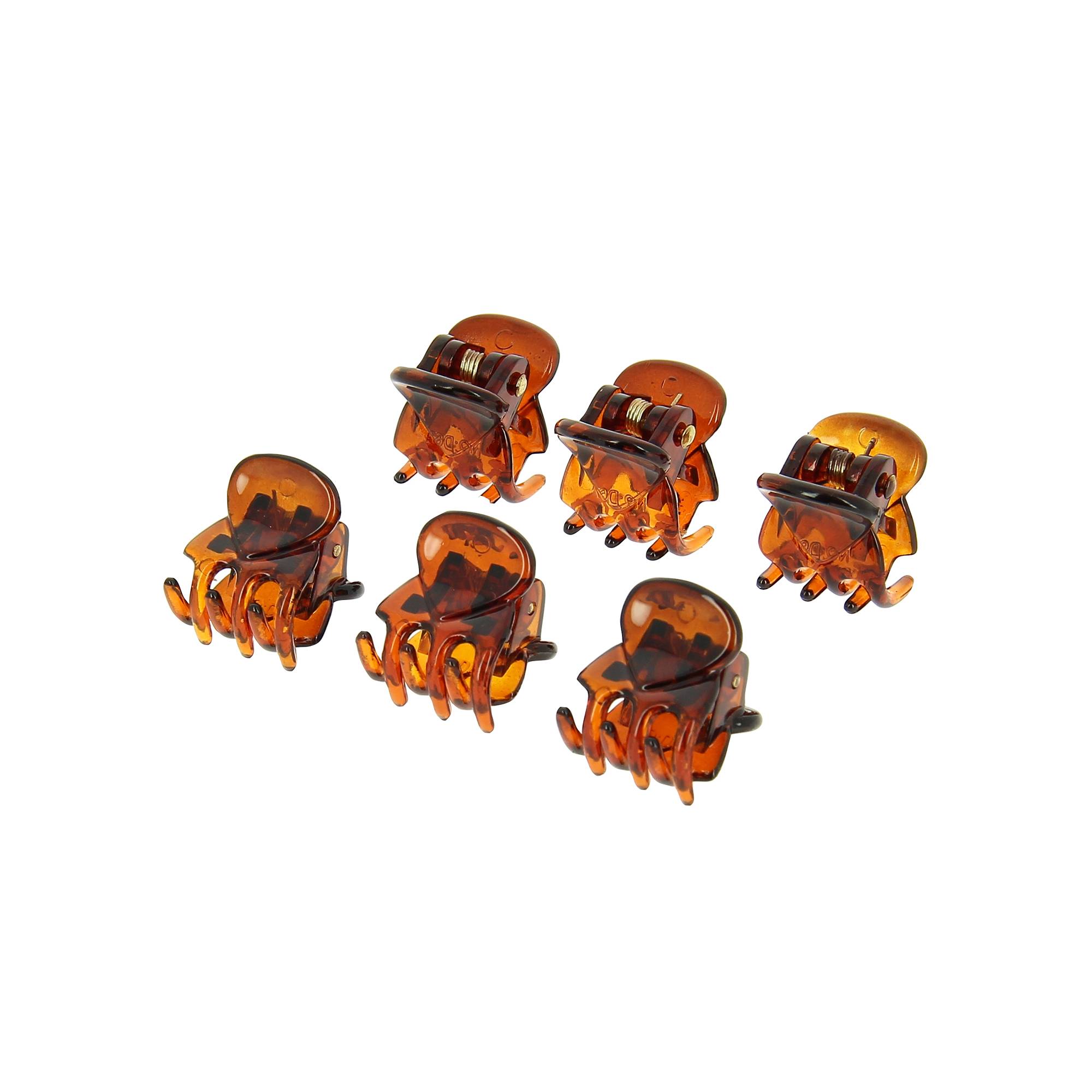 Mini pince marron x6 de la marque Coiffeo - 1