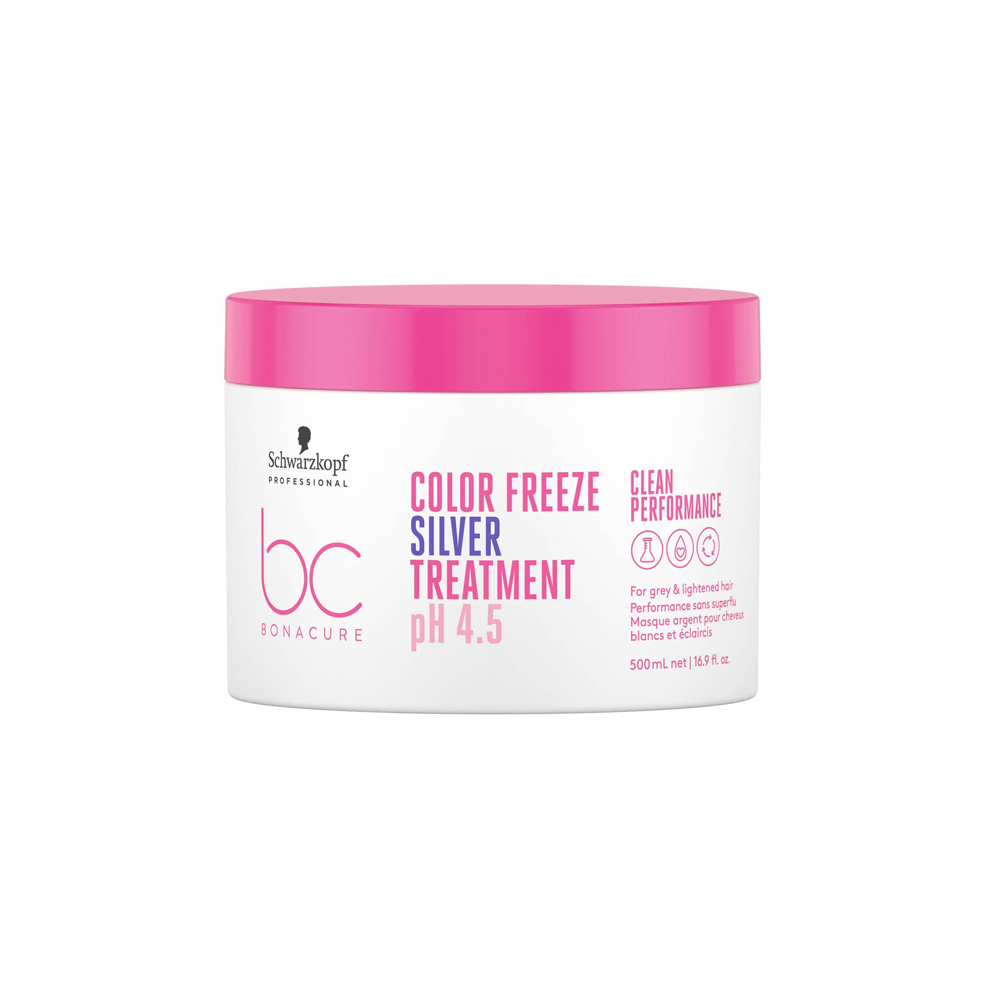 Masque argent cheveux blancs et éclaircis pH 4.5 Color Free de la marque Schwarzkopf Professional Contenance 500ml - 1