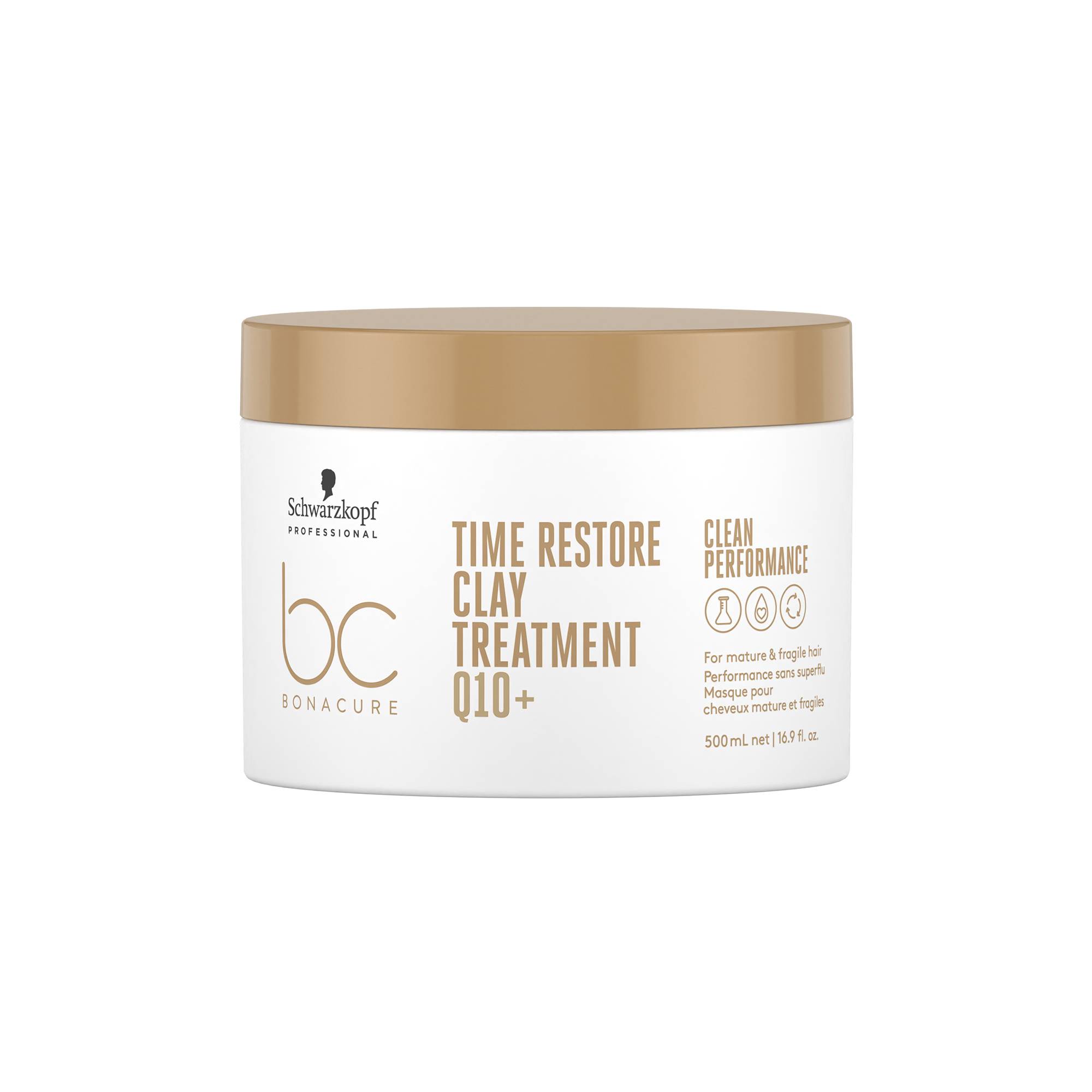 Masque à l'argile Time Restore Treatment Q10+ de la marque Schwarzkopf Professional Contenance 500ml - 1