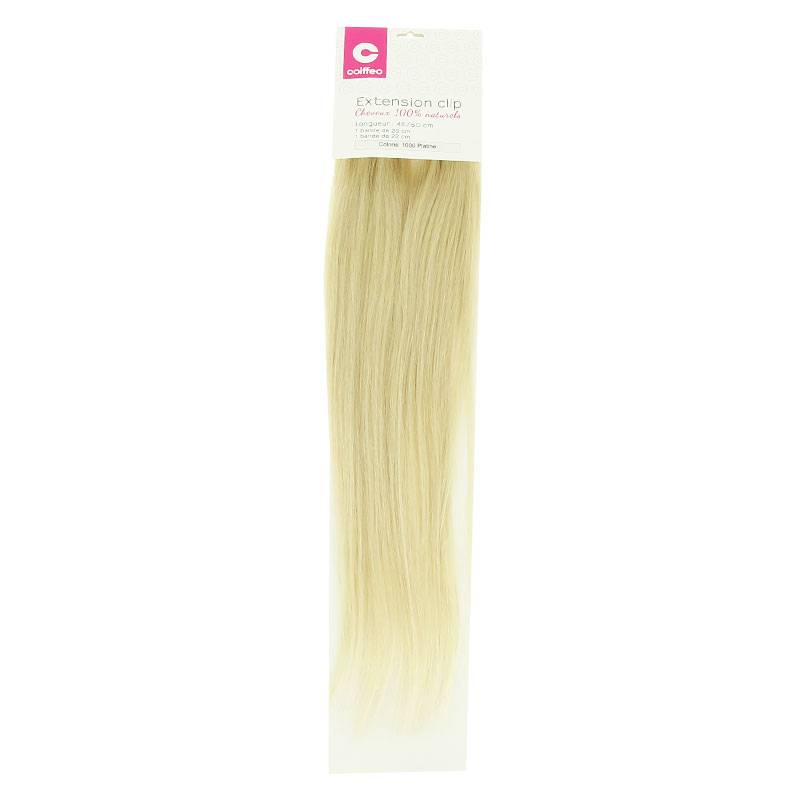 Bandeau extensions naturelles à clips Platine de la marque Coiffeo - 1