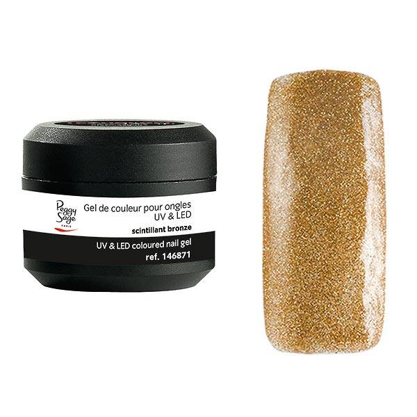 Gel de couleur UV & LED Color It - Scintillant bronze 5g de la marque Peggy Sage Contenance 5g - 1