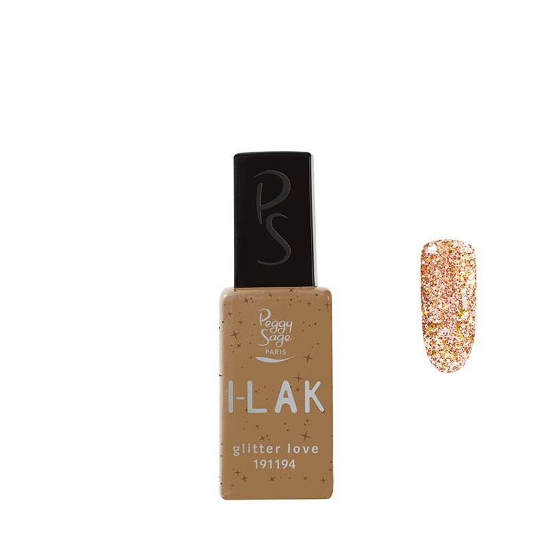 Vernis semi-permanent I-LAK Glitter love de la marque Peggy Sage Contenance 11ml - 1