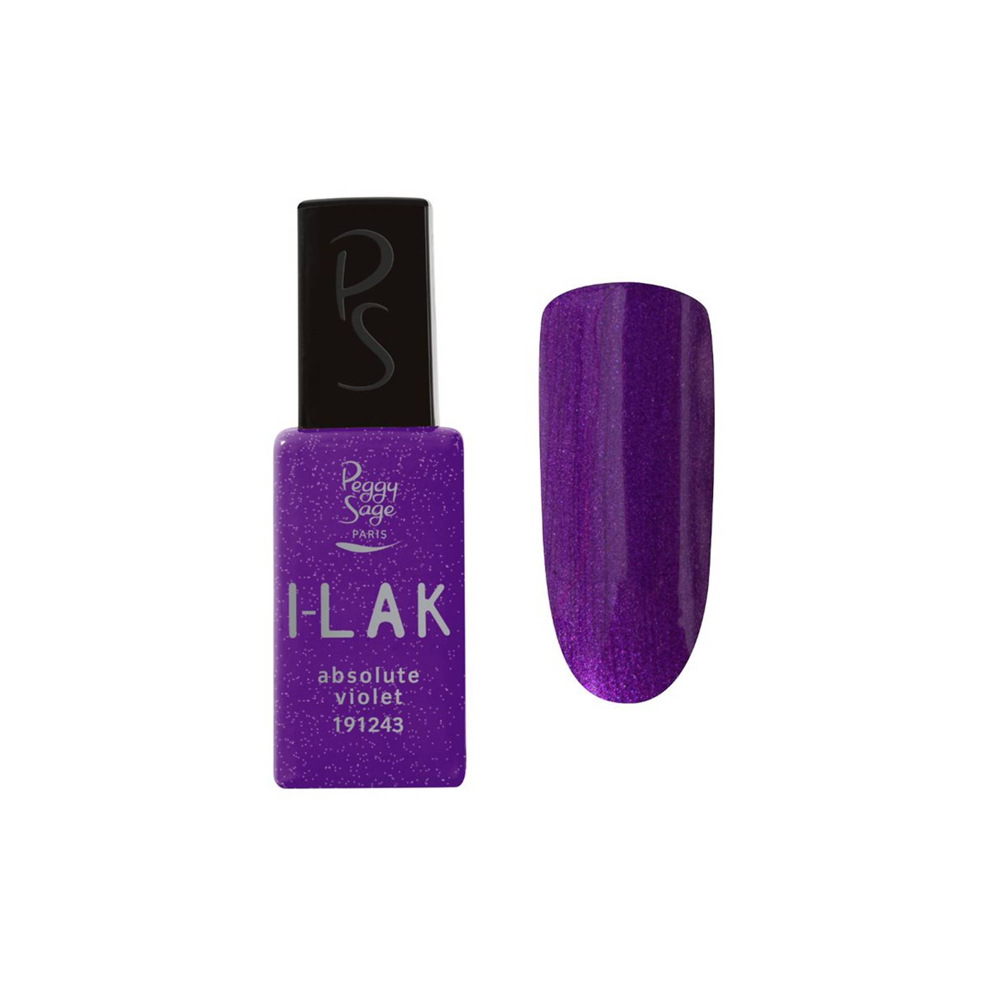 Vernis semi-permanent I-LAK soak off gel polish absolute violet de la marque Peggy Sage Contenance 11ml - 1