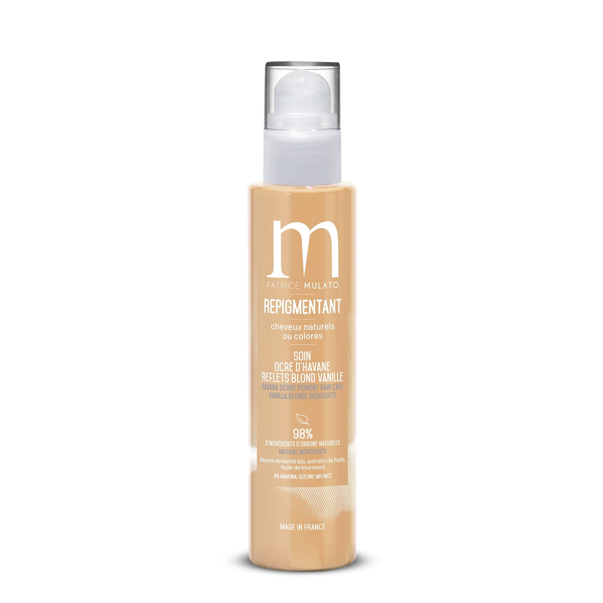 Soin Repigmentant Ocre d'havane - reflets blonds vanille de la marque Mulato Contenance 200ml - 1