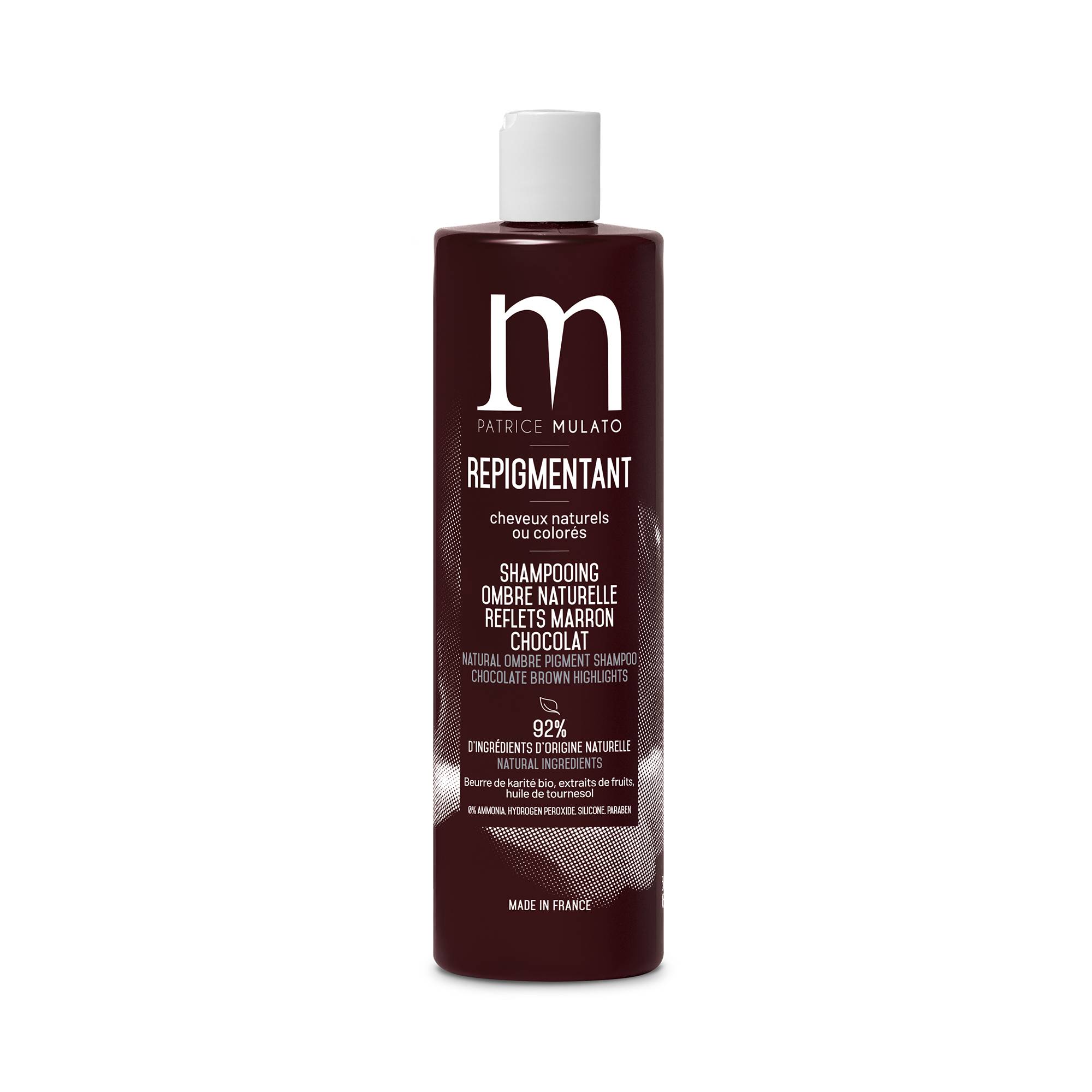 Shampooing repigmentant ombre naturelle (marron) de la marque Mulato Contenance 500ml - 1