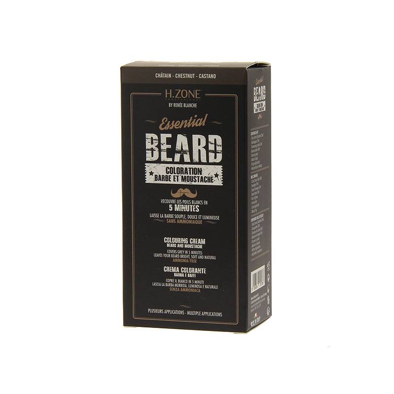 Teinture barbe et moustache Kit Châtain de la marque H.Zone professional Contenance 60ml - 1