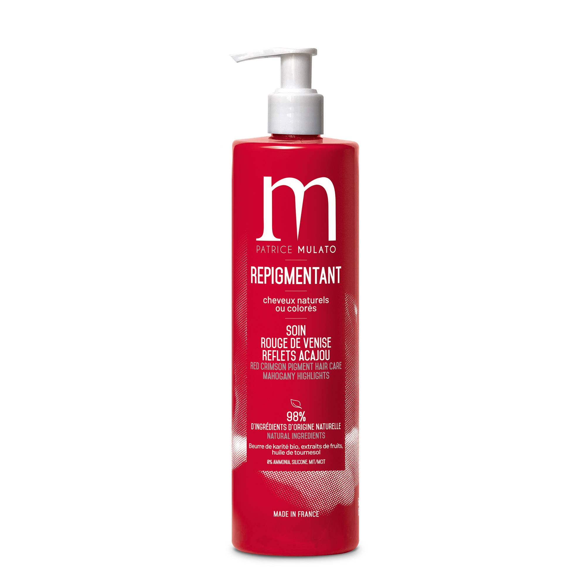 Soin Repigmentant Rouge de venise - reflets acajou de la marque Mulato Contenance 500ml - 1