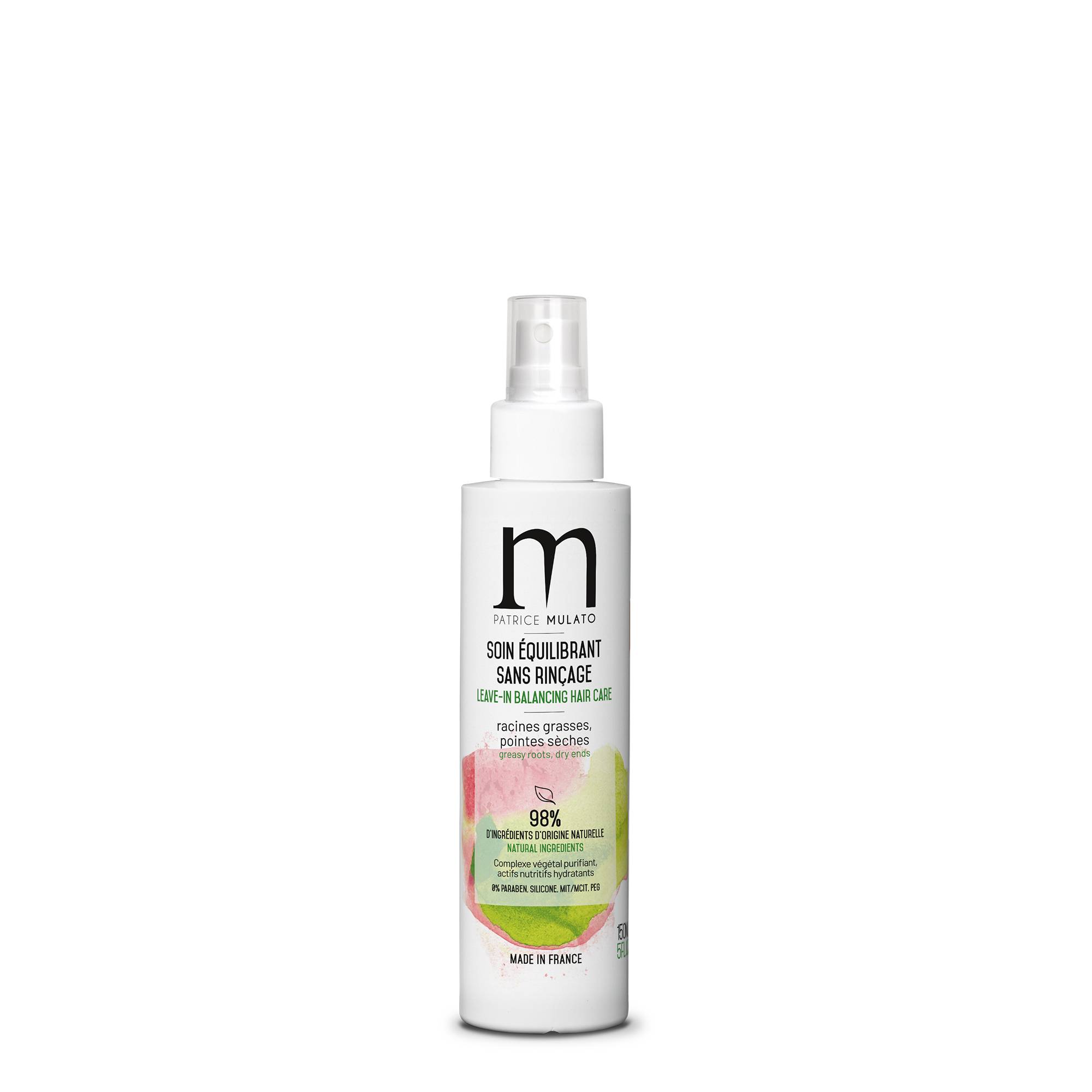 Soin équilibrant sans rinçage Traitant racines grasses pointes sèches de la marque Mulato Contenance 150ml - 1