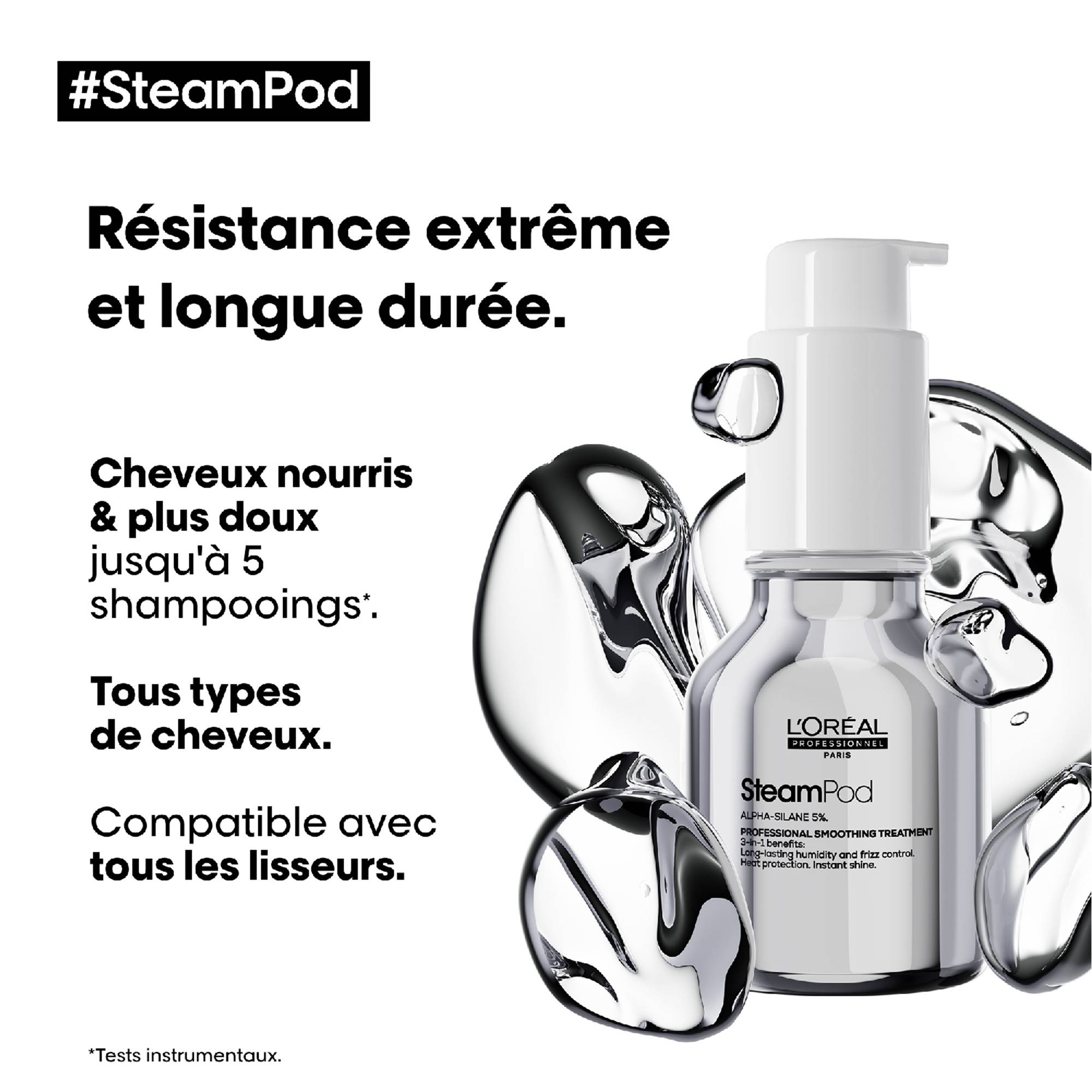 Crème De Lissage L'Oréal Professionnel Pour Steampod - Cheveux Épais 150ml - NEUVE France
