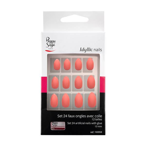 Faux ongles Idyllic nails Set x24 Pink stiletto de la marque Peggy Sage - 1
