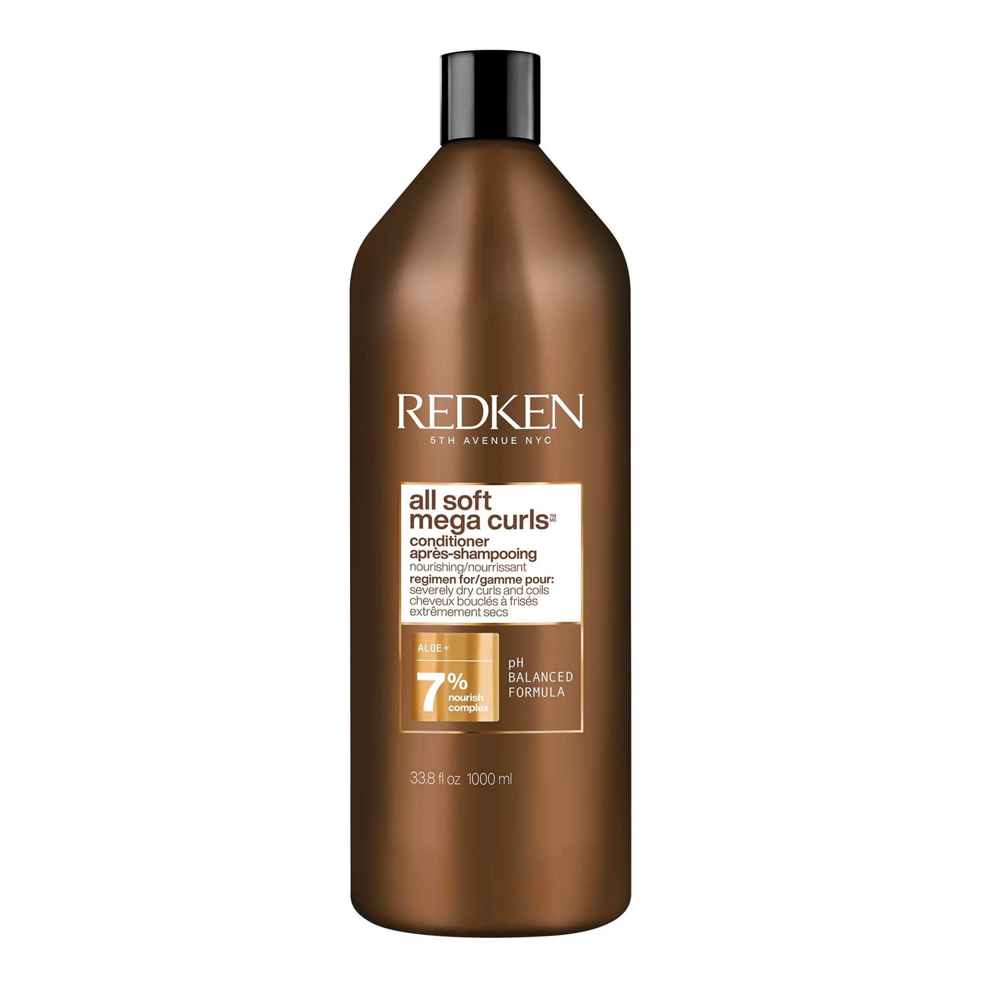 Après-shampoing technique nourrissant All Soft Mega Curls de la marque Redken Contenance 1000ml - 1