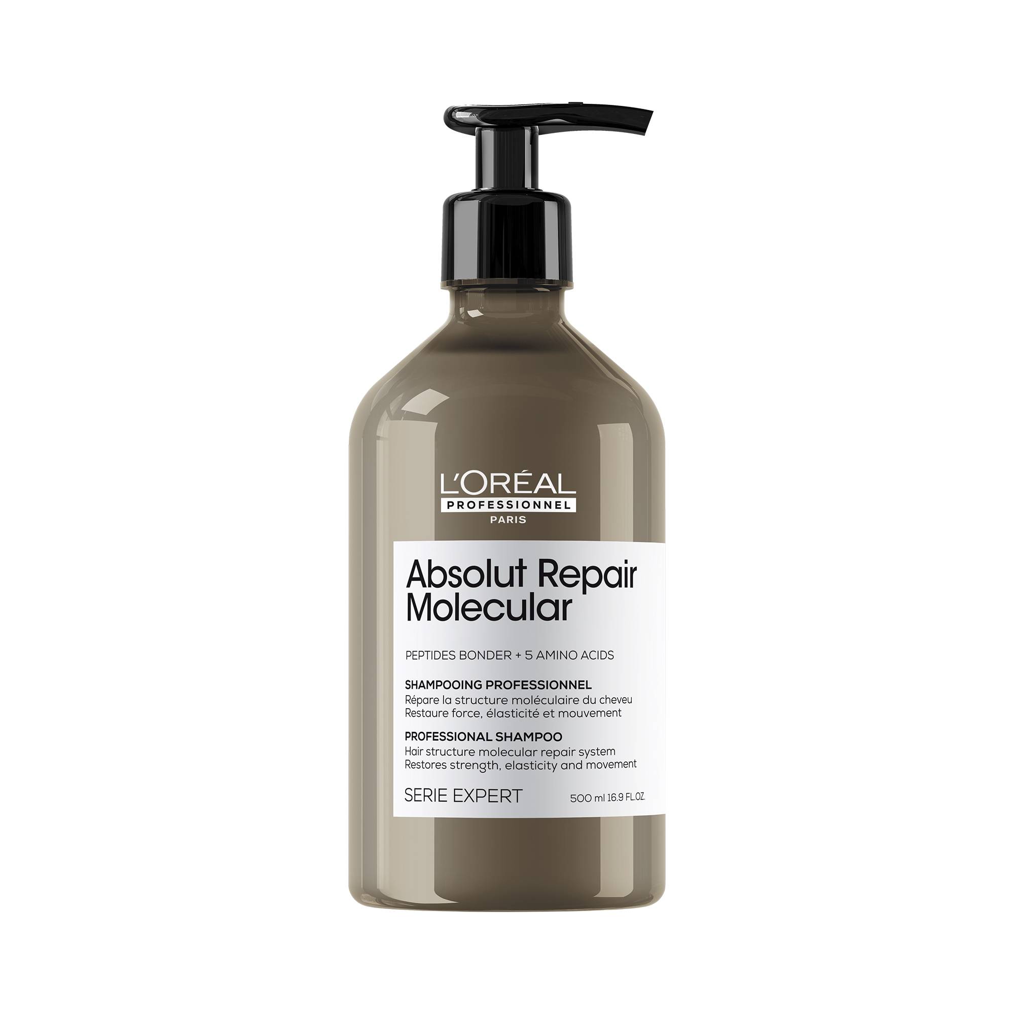 Shampoing réparateur moléculaire Absolut Repair Molecular de la marque L'Oréal Professionnel Contenance 500ml - 1