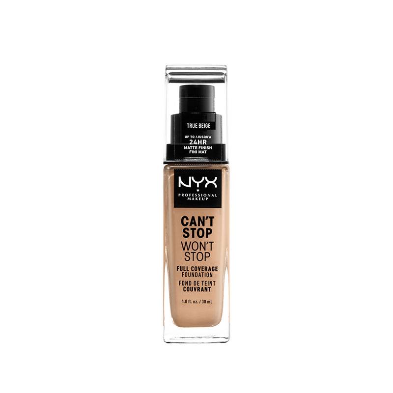 Fond de teint liquide Can't Stop Won't Stop - True Beige de la marque NYX Professional Makeup Contenance 30ml - 1