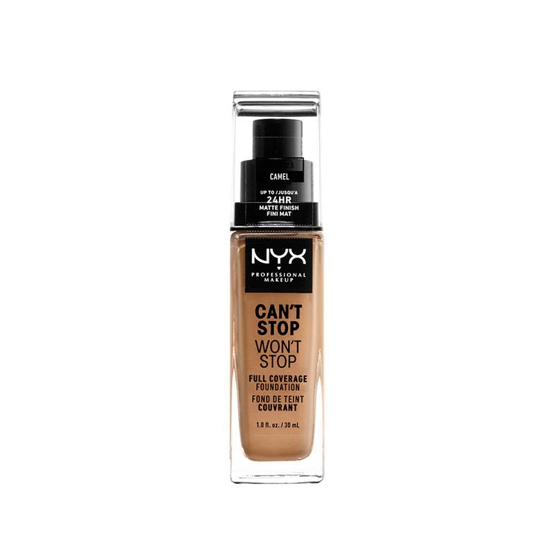 Fond de teint liquide Can't Stop Won't Stop - Camel de la marque NYX Professional Makeup Contenance 30ml - 1