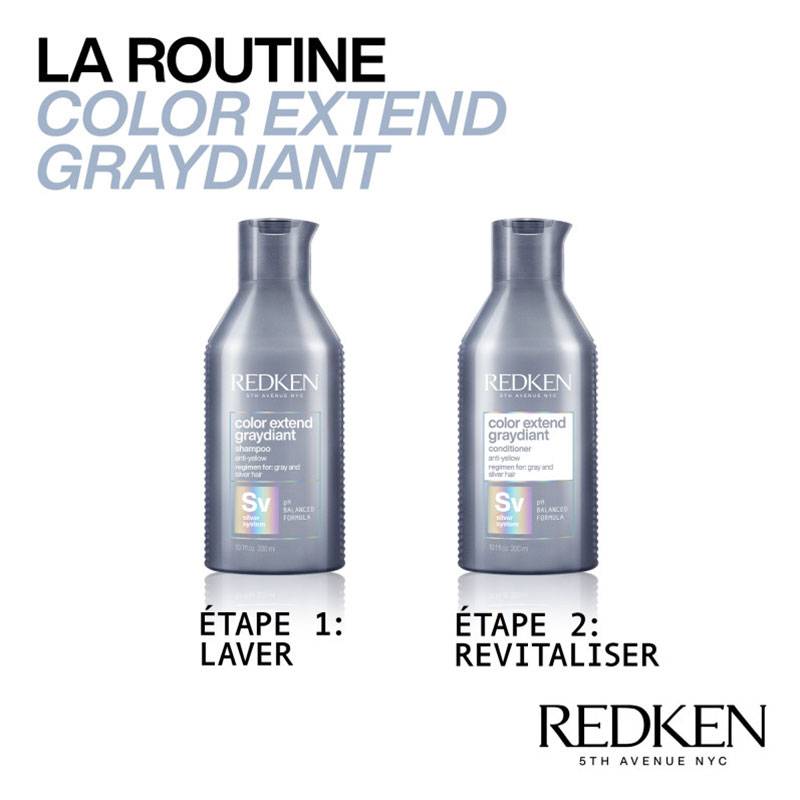 Shampoing cheveux gris et blancs Color Extend Graydiant NEW de la marque Redken Contenance 300ml - 5