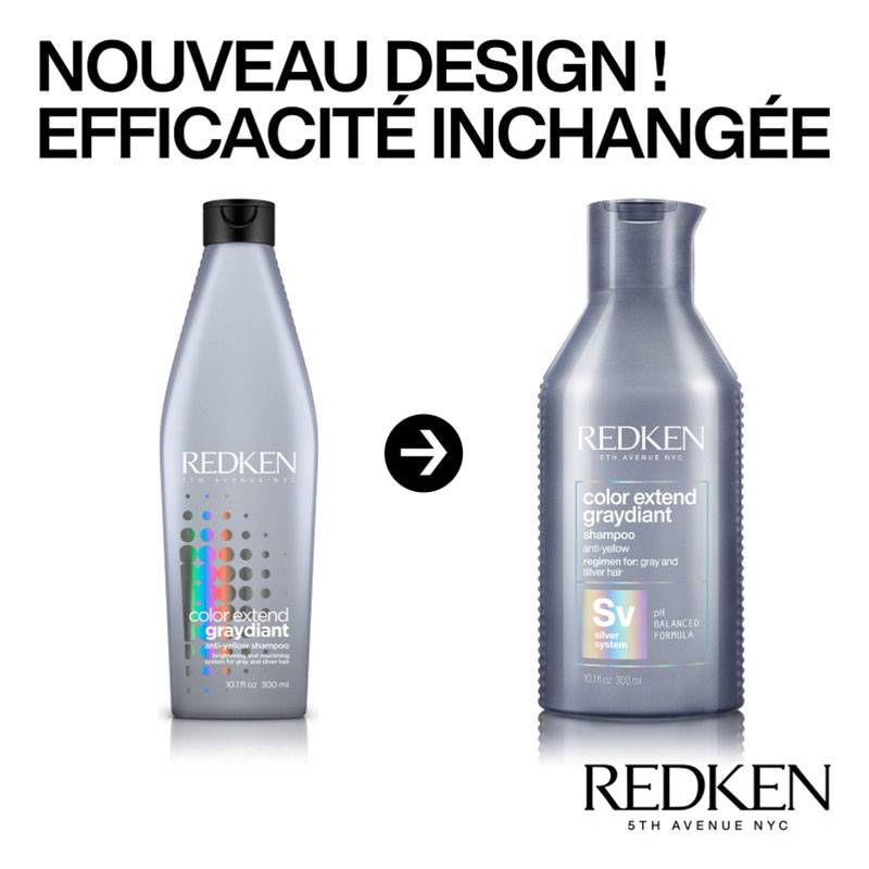 Shampoing cheveux gris et blancs Color Extend Graydiant NEW de la marque Redken Contenance 300ml - 4