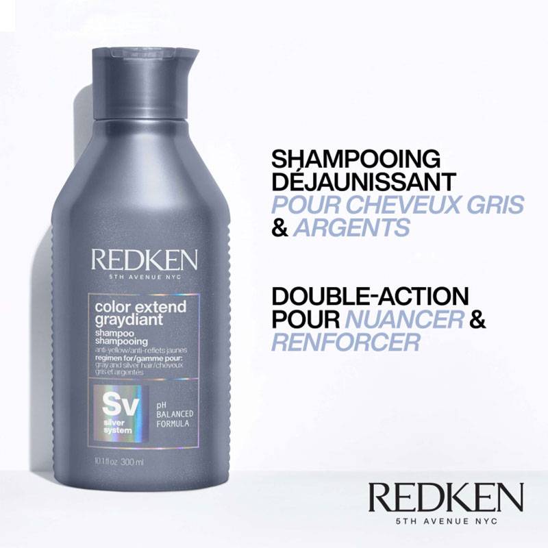 Shampoing cheveux gris et blancs Color Extend Graydiant NEW de la marque Redken Contenance 300ml - 2