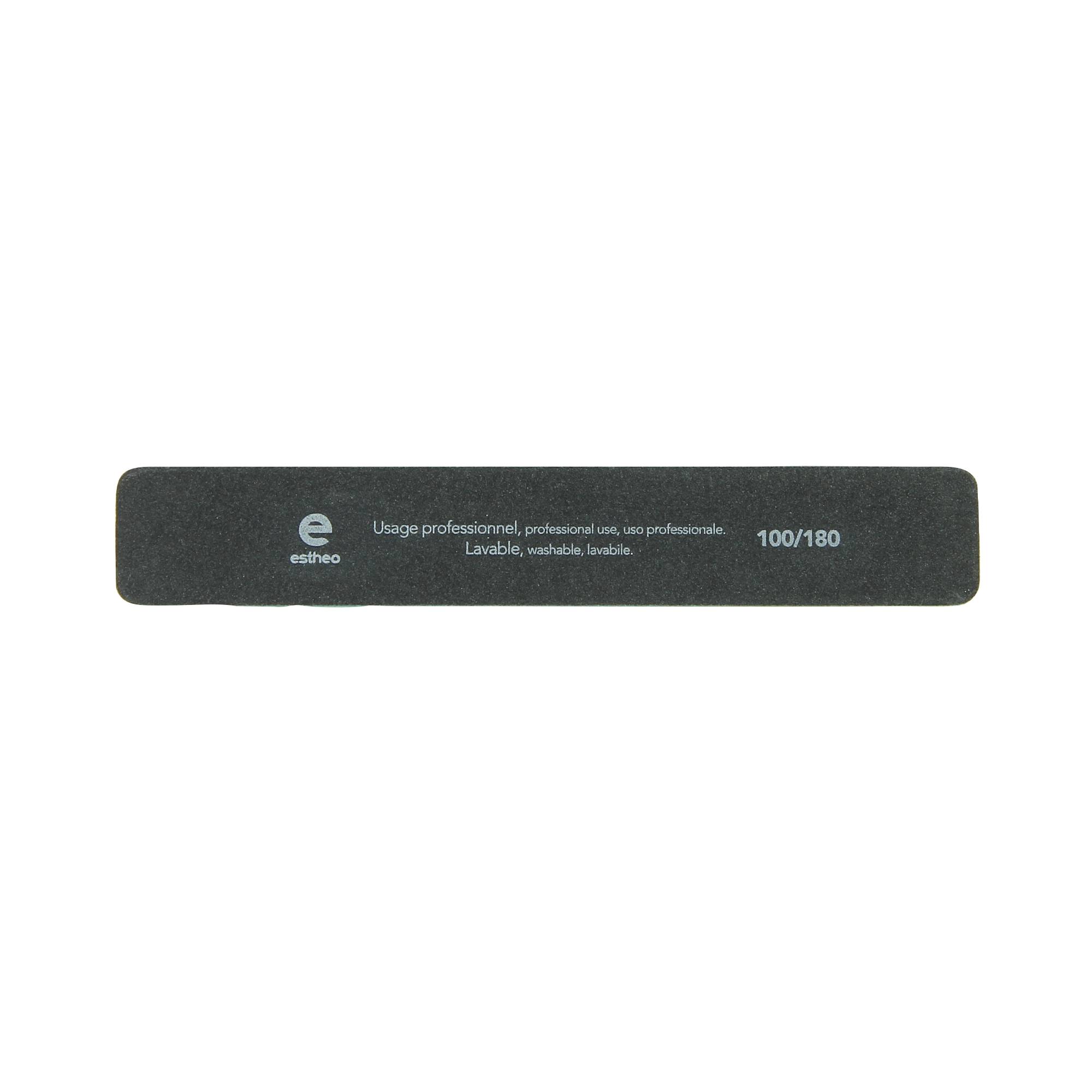 Lime à ongles rectangulaire 100-180 Noire de la marque Estheo - 1