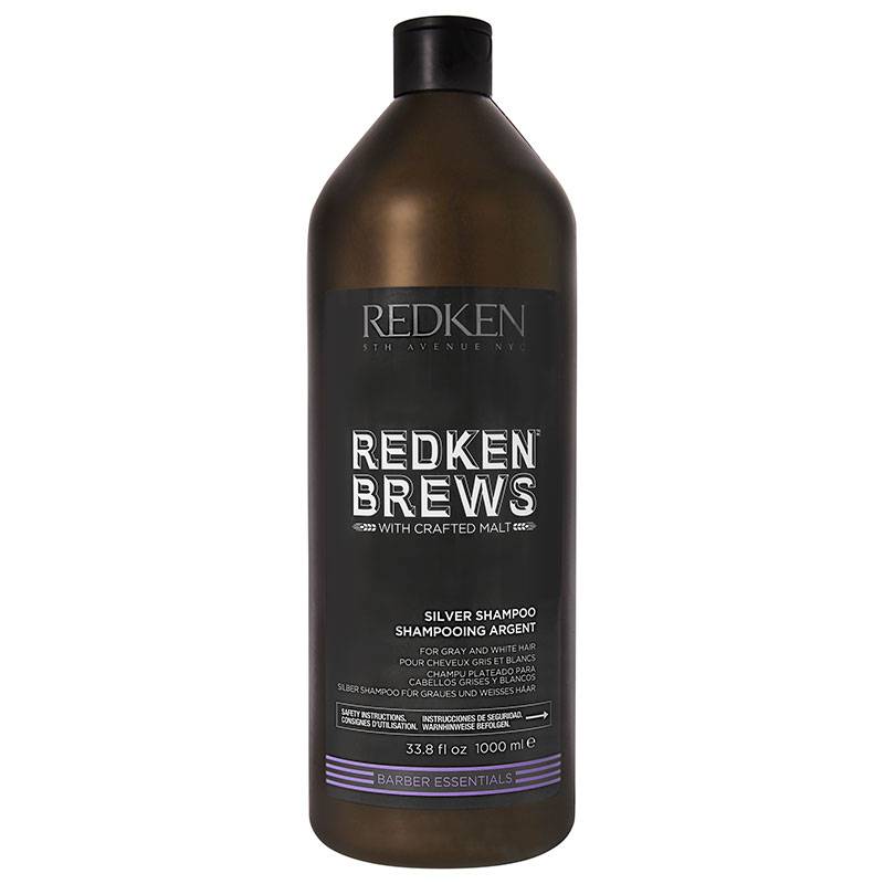 Shampooing argent cheveux gris blancs Redken Brews de la marque Redken Contenance 1000ml - 1