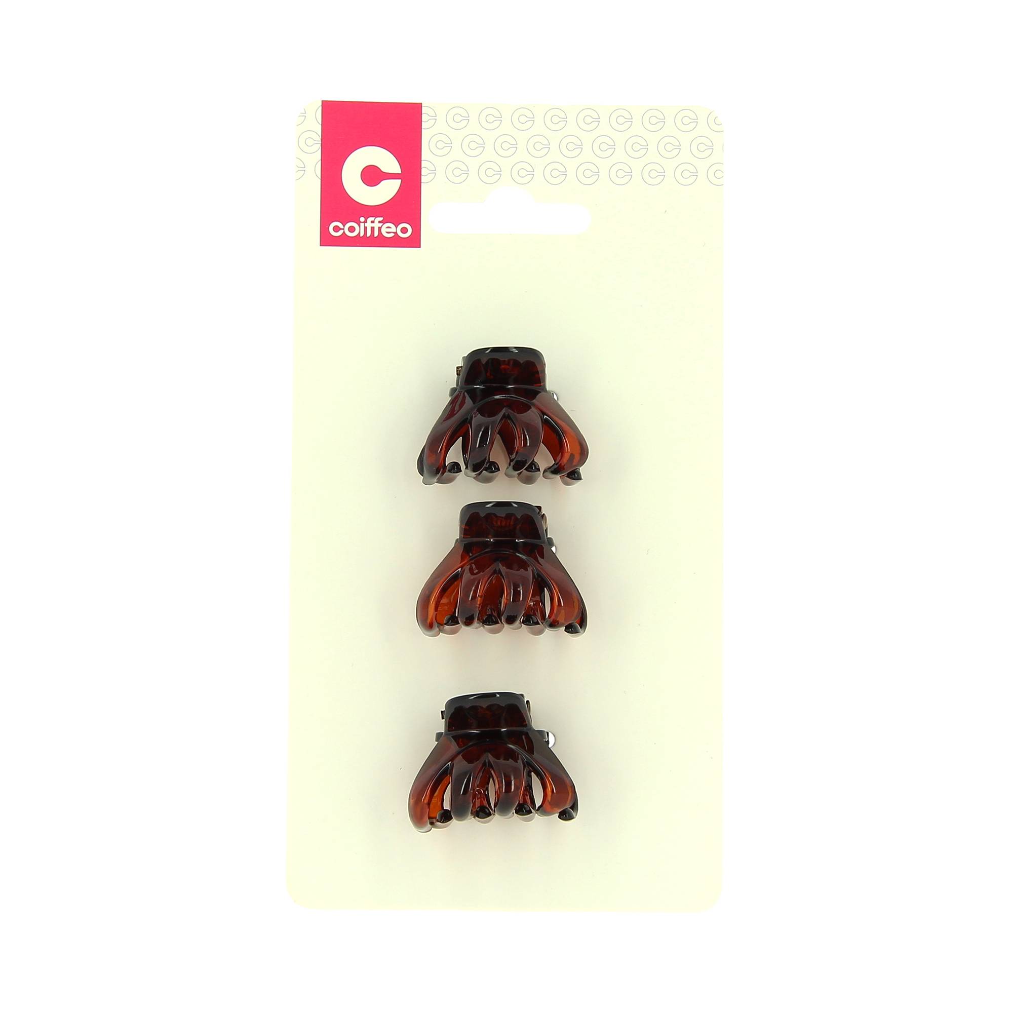 Mini pince marron x3 de la marque Coiffeo - 2