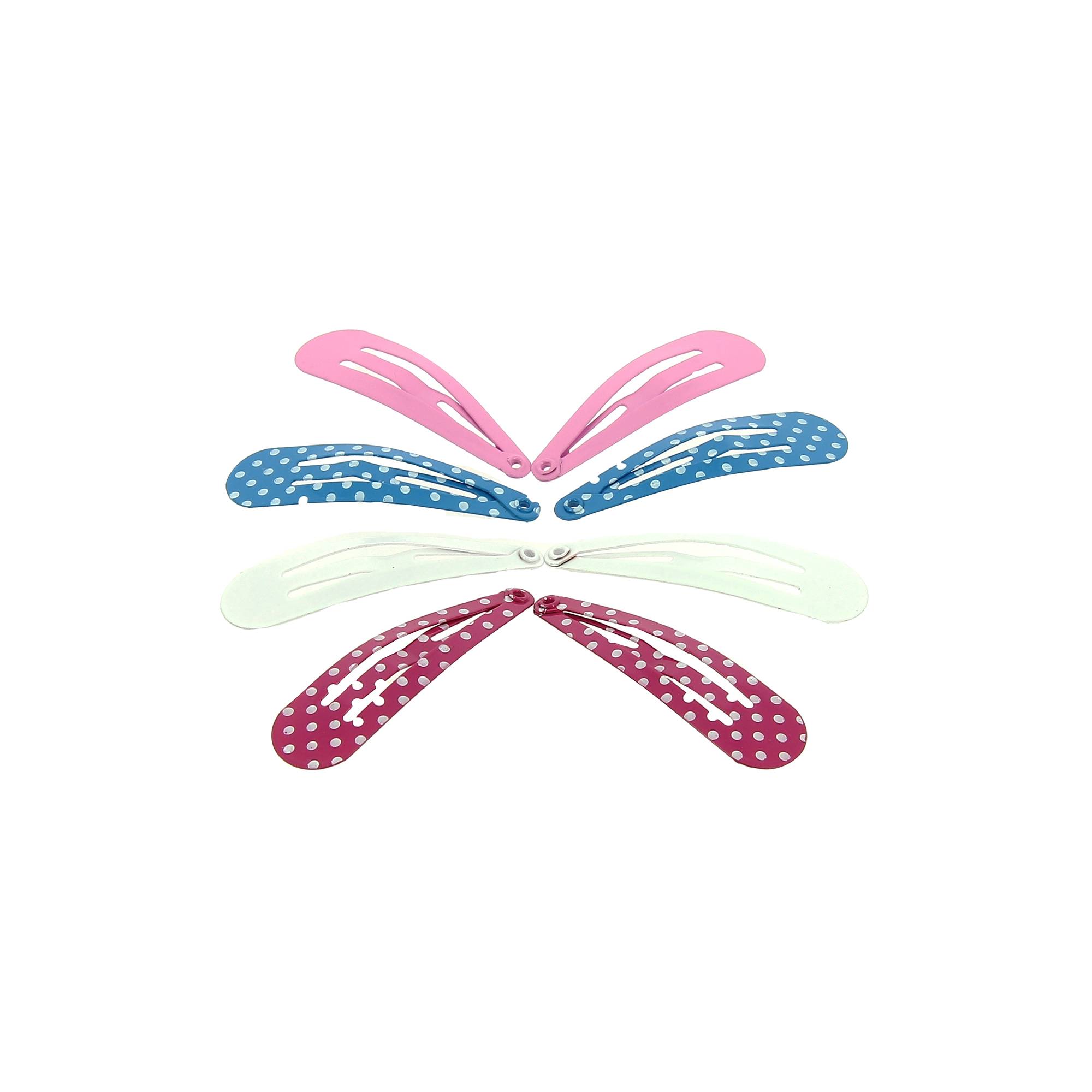 Barrette clic clac assorti x8 de la marque Coiffeo - 1