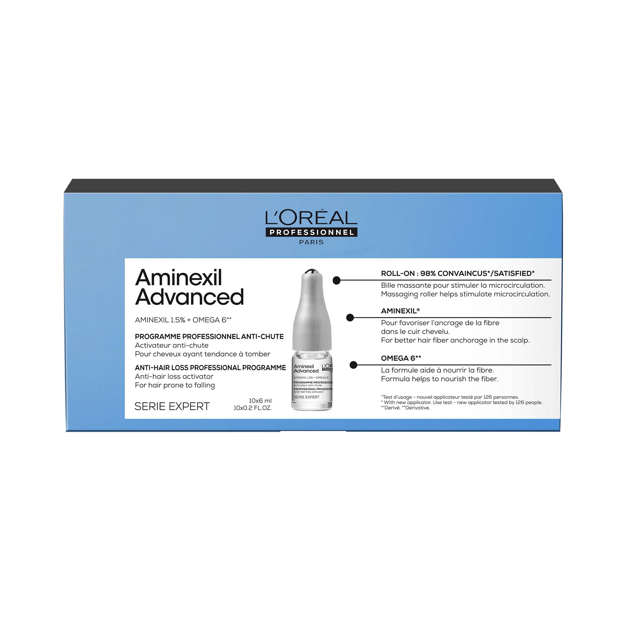 Traitement intensif anti-chute Aminexil Advanced 10x6ml de la marque L'Oréal Professionnel Contenance 60ml - 1