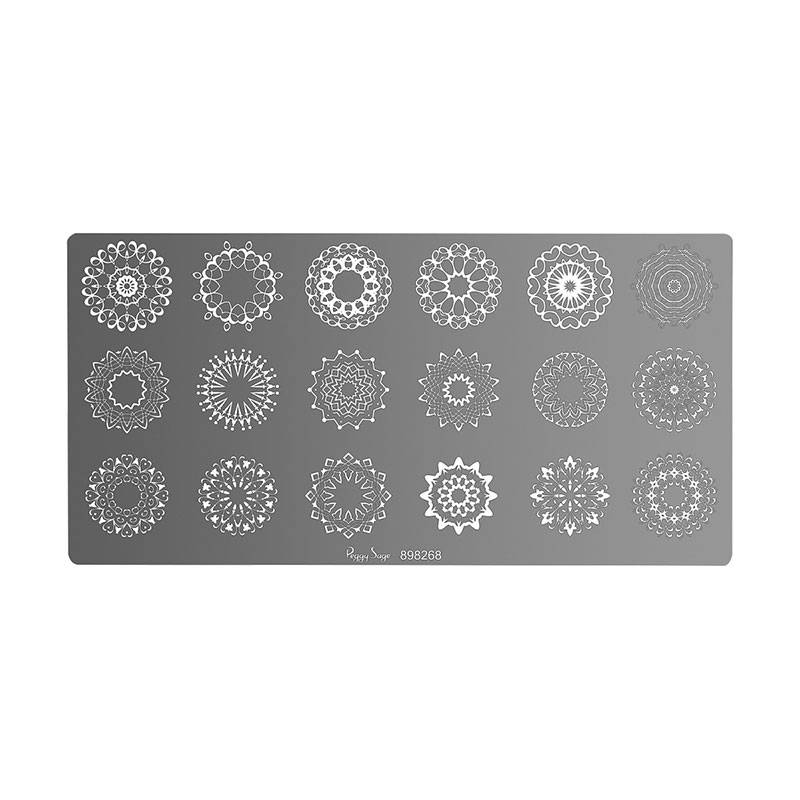 Plaque de stamping nail art Mandala mini de la marque Peggy Sage - 1