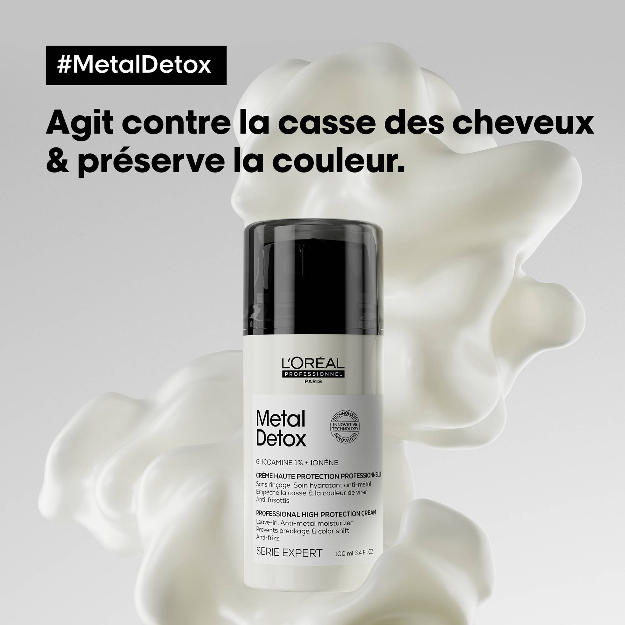Crème haute protection sans rinçage Metal Detox de la marque L'Oréal Professionnel Contenance 100ml - 3