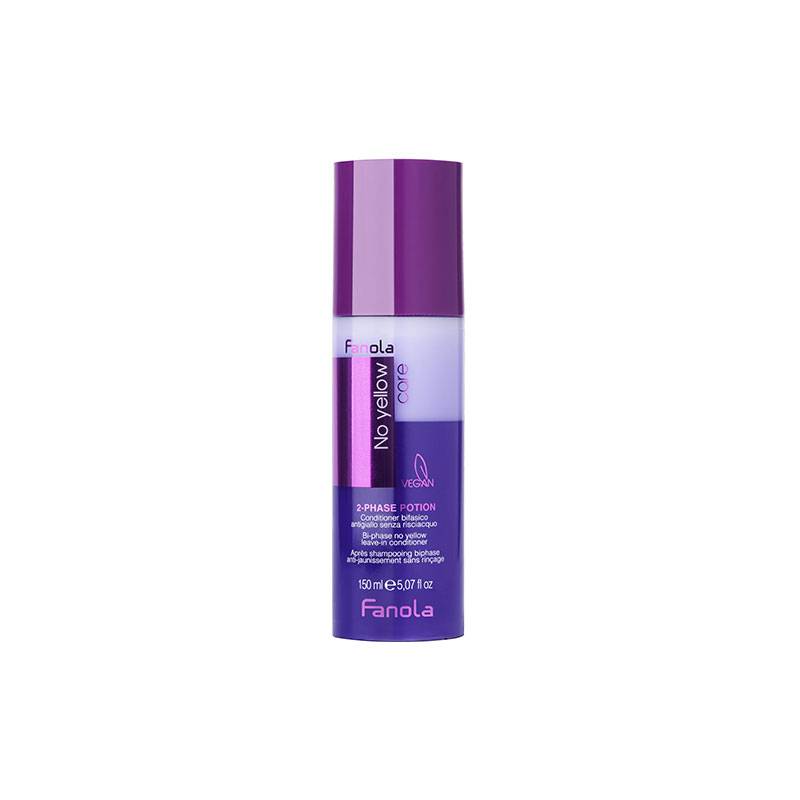 Après-shampooing biphase sans rinçage anti jaunissement No Yellow de la marque Fanola Contenance 150ml - 1