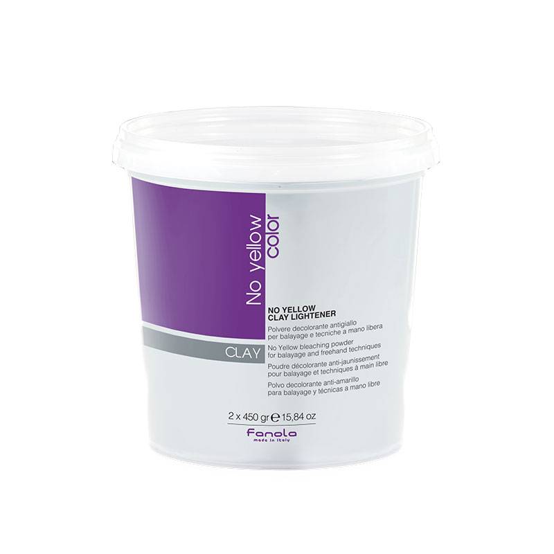Poudre décolorante anti-jaunissement Clay - No Yellow Color 2x450g de la marque Fanola Contenance 900g - 1