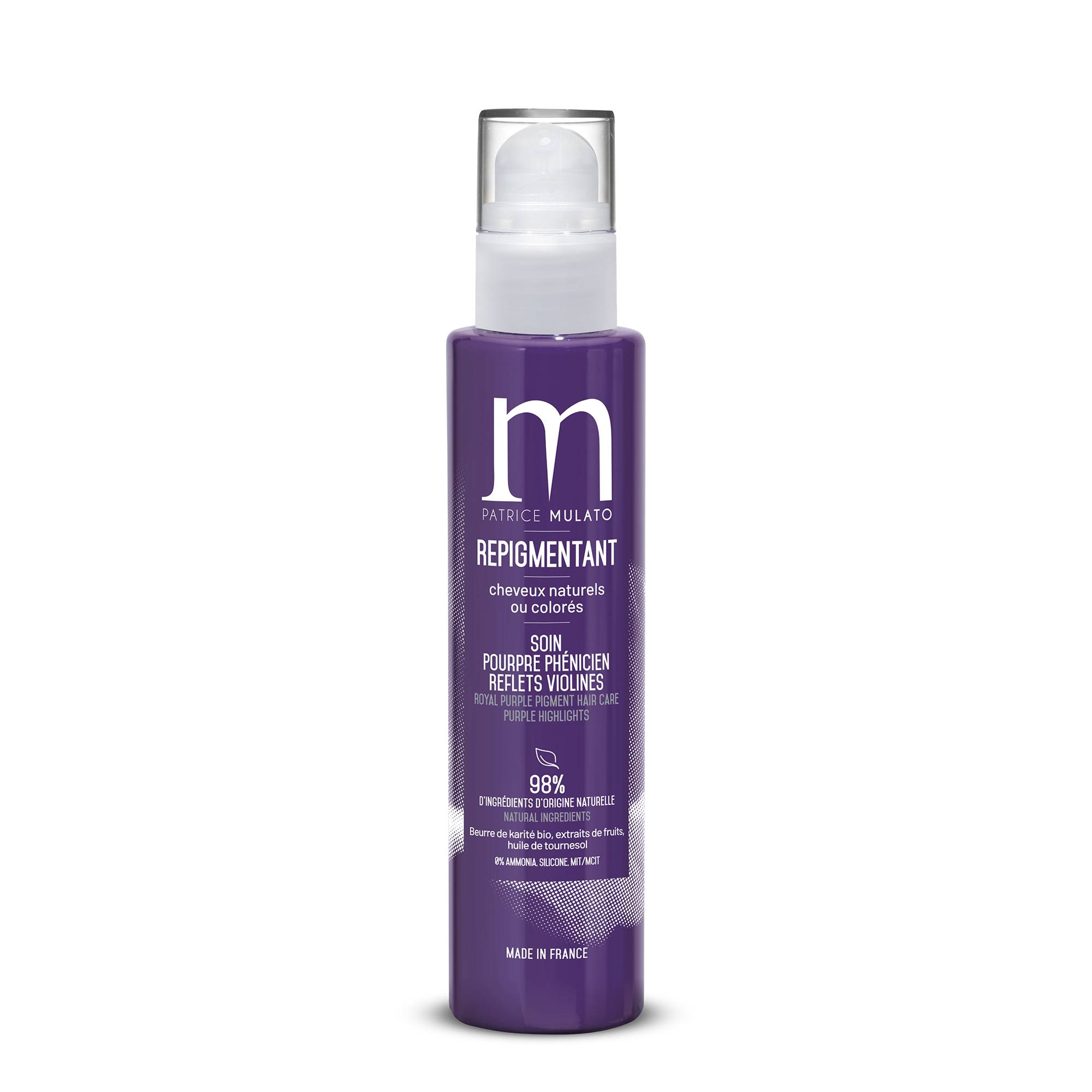 Soin Repigmentant Pourpre phénicien - reflets violines de la marque Mulato Contenance 200ml - 1
