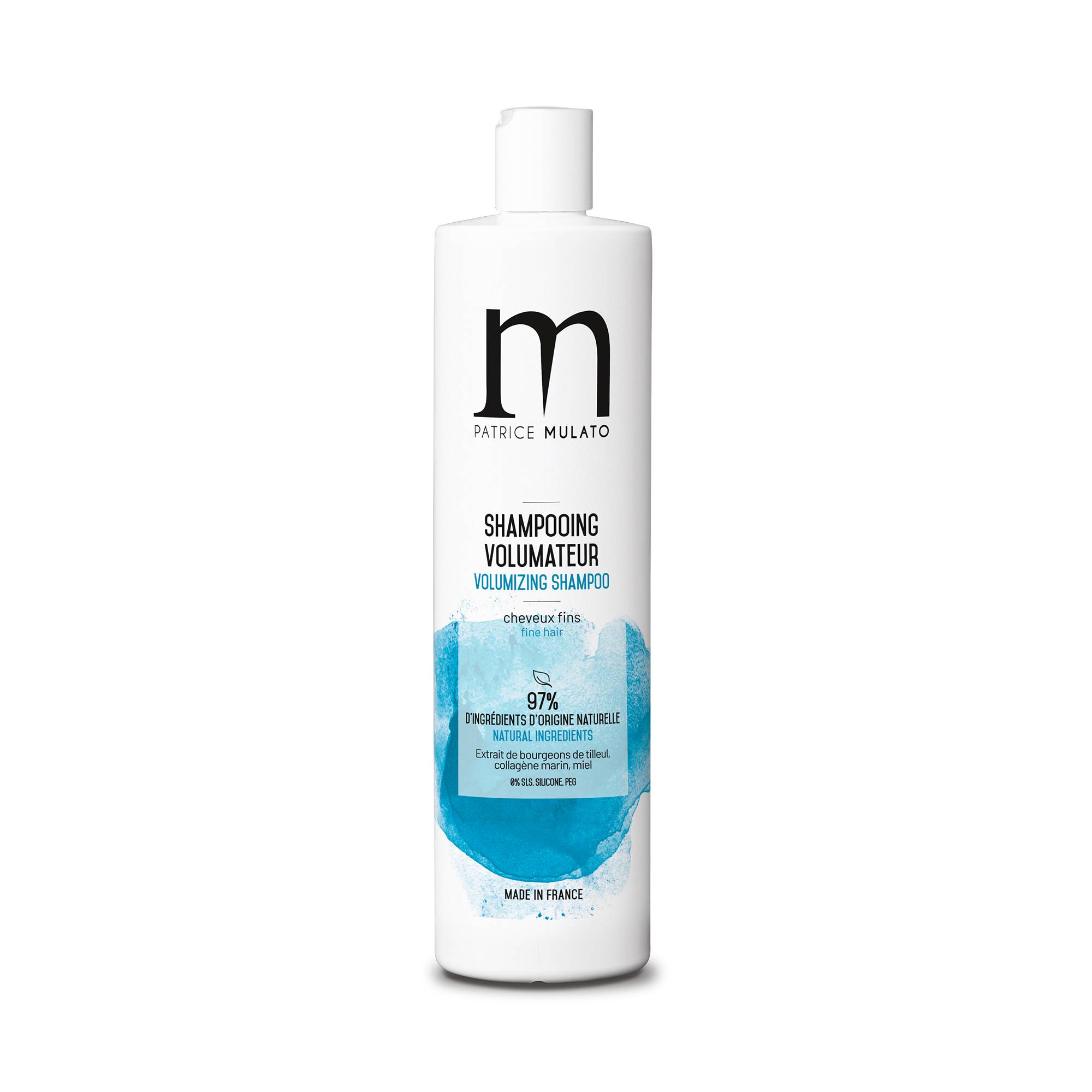Shampooing volumateur cheveux fins – densité, légèreté, brillance de la marque Mulato Contenance 500ml - 1