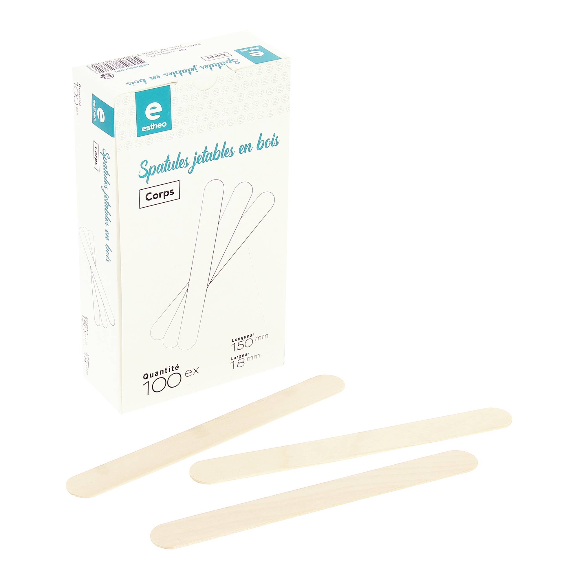 Spatules bois corps x100 de la marque Estheo - 1
