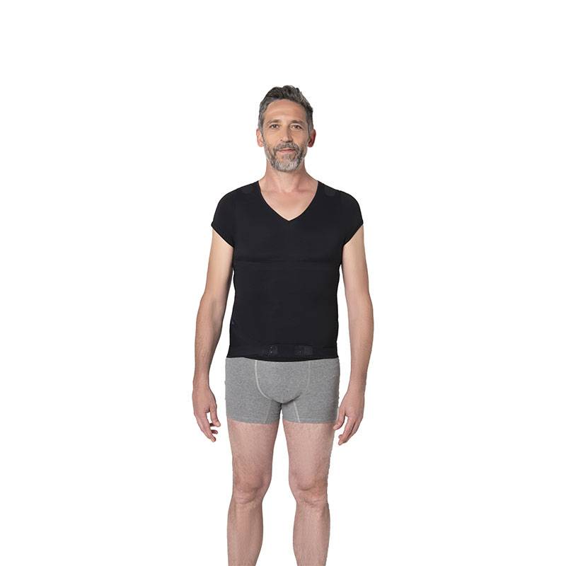 Correcteur de posture Homme Lyne Up t-shirt seconde peau Noir de la marque Percko - 1