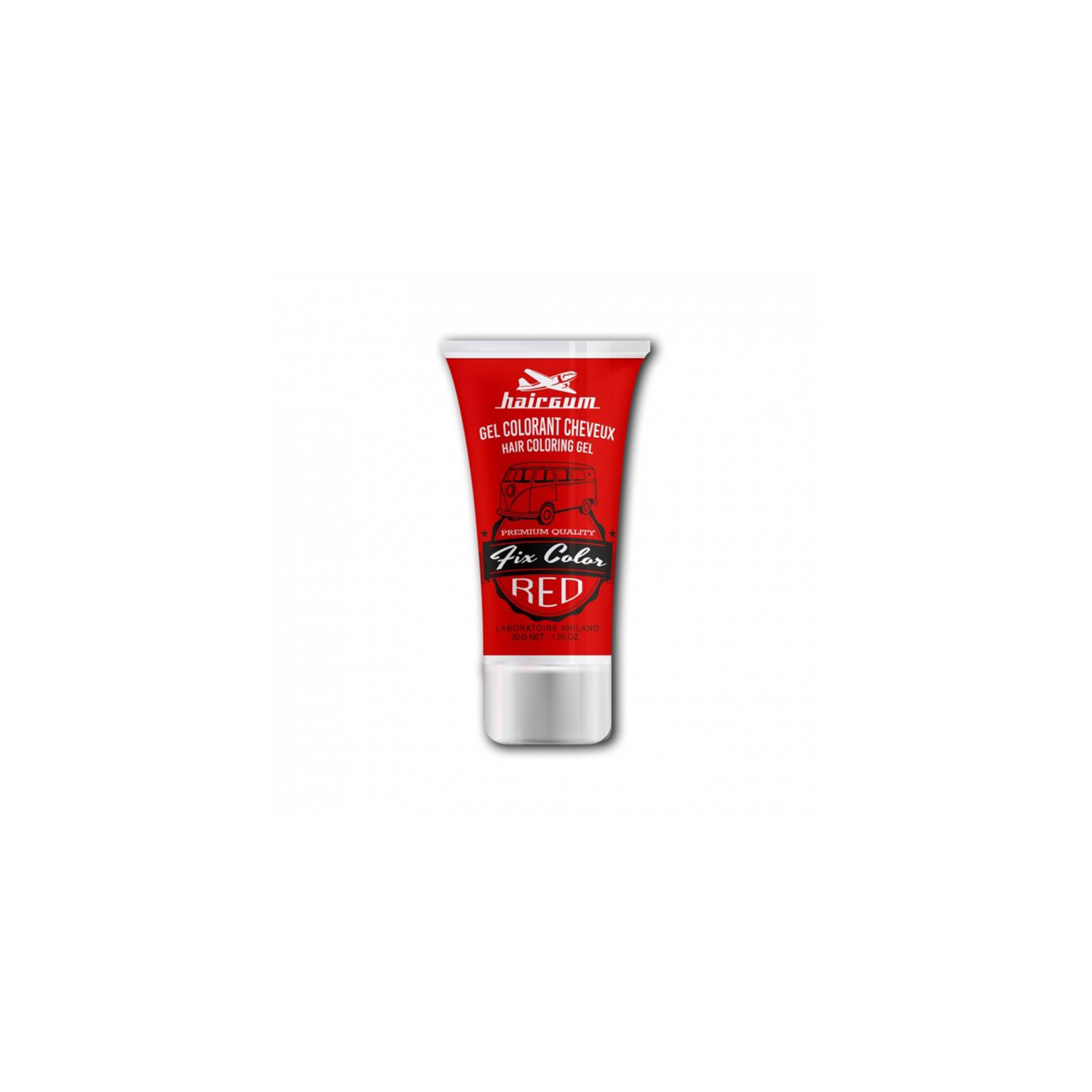 Gel colorant cheveux Fix Color Rouge de la marque Hairgum Contenance 30ml - 1
