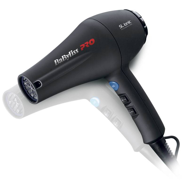 Sèche-cheveux Super Light Ionic Soft Touch noir de la marque Babyliss Pro - 1