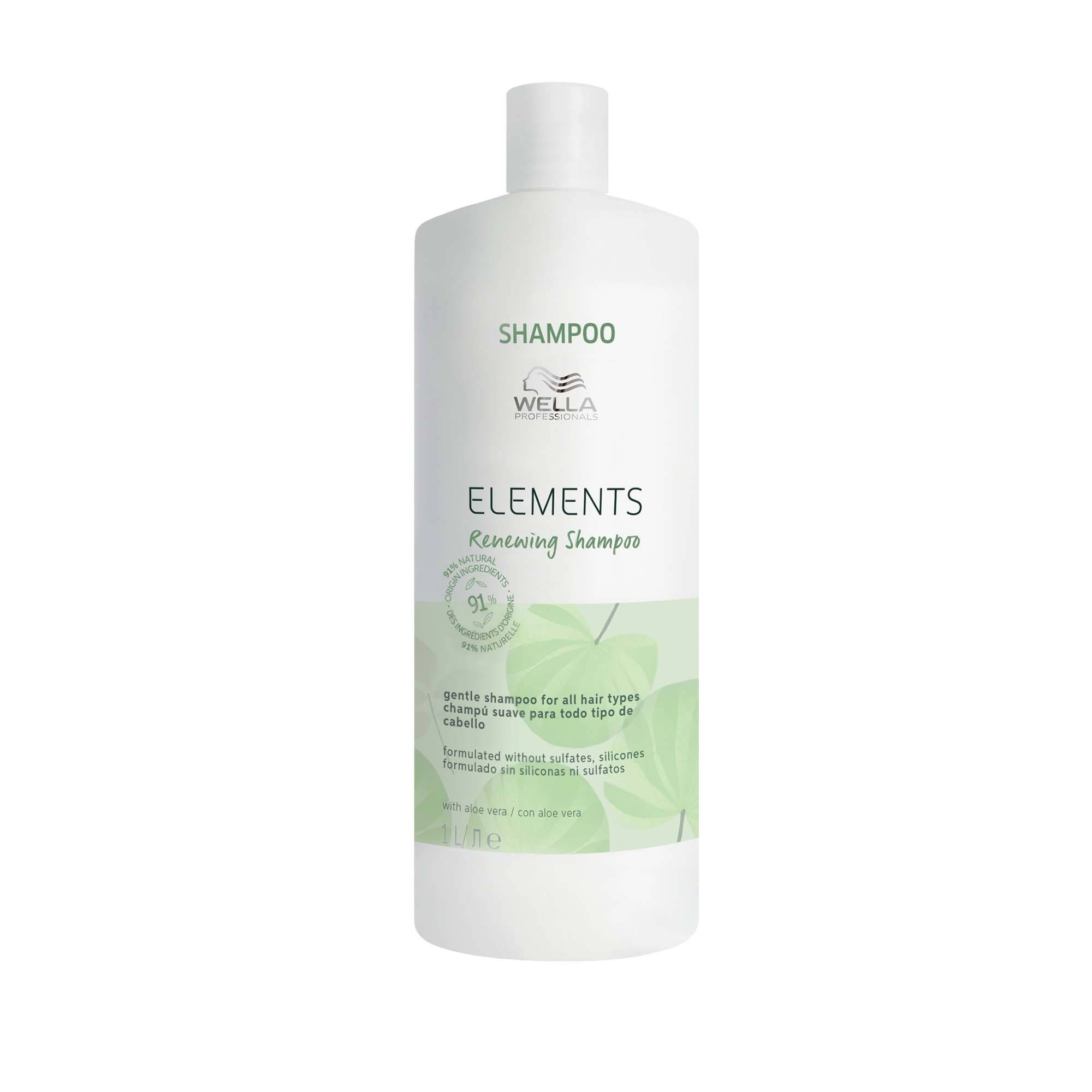 Shampoing régénérant Elements Renewing de la marque Wella Professionals Contenance 1000ml - 1
